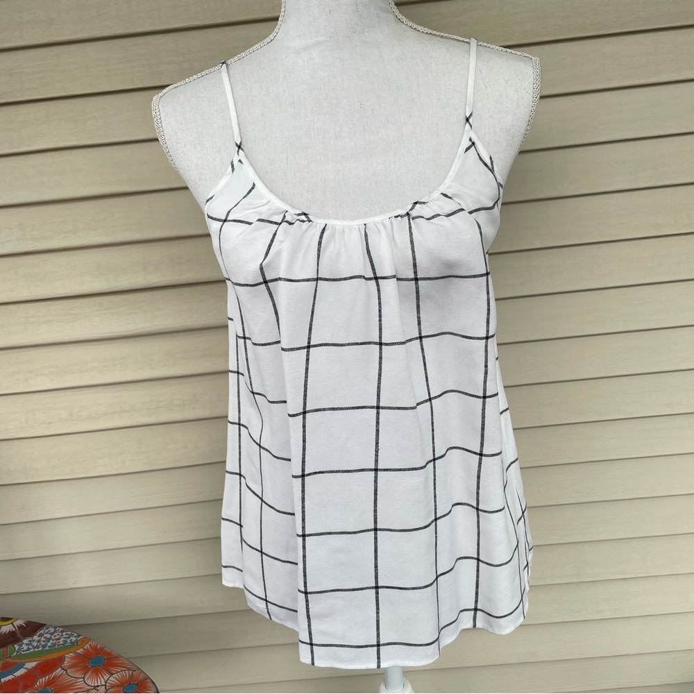 Ann Taylor LOFT Pinstripe Print Tank Top Size MP